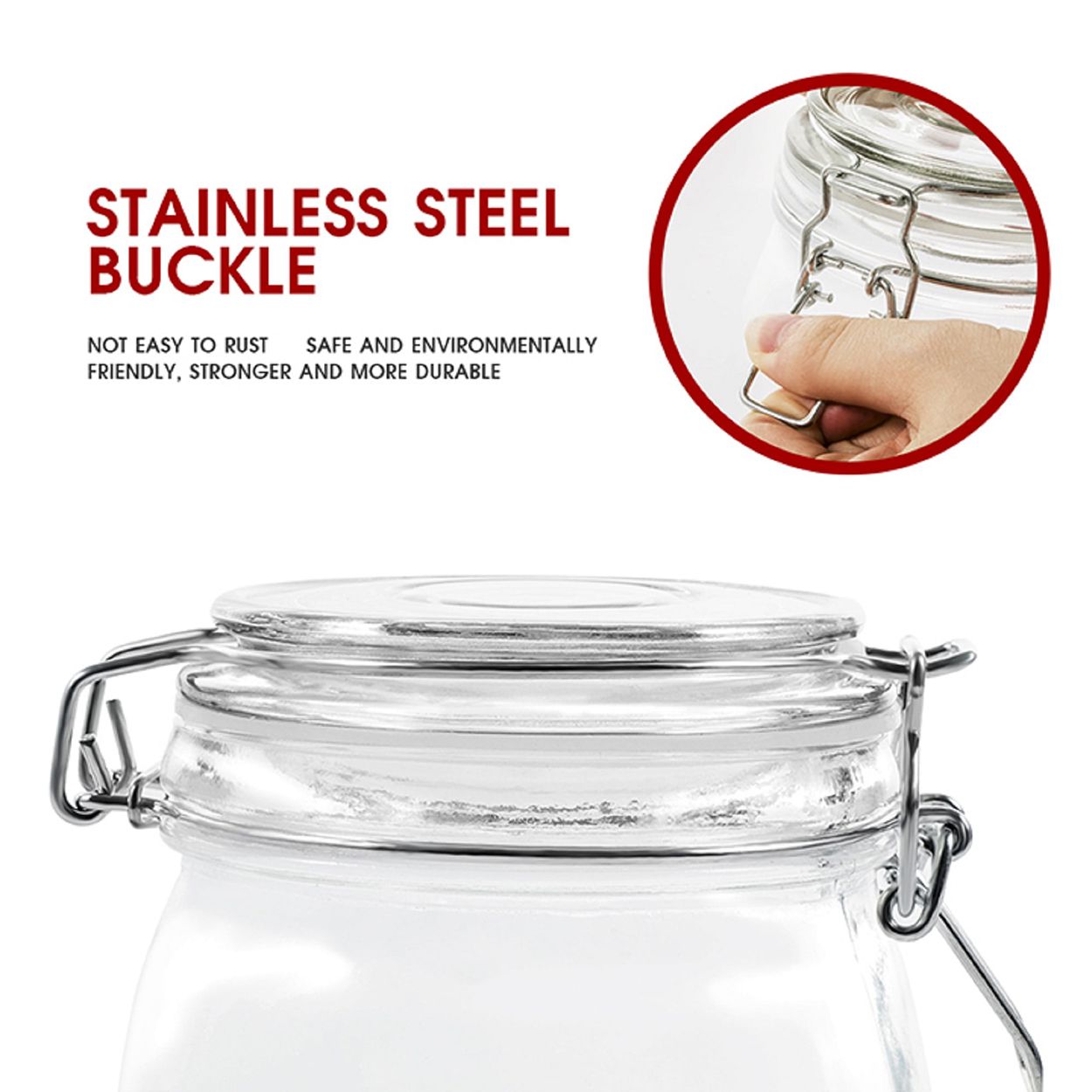 Glass Jars With Hinged Lids