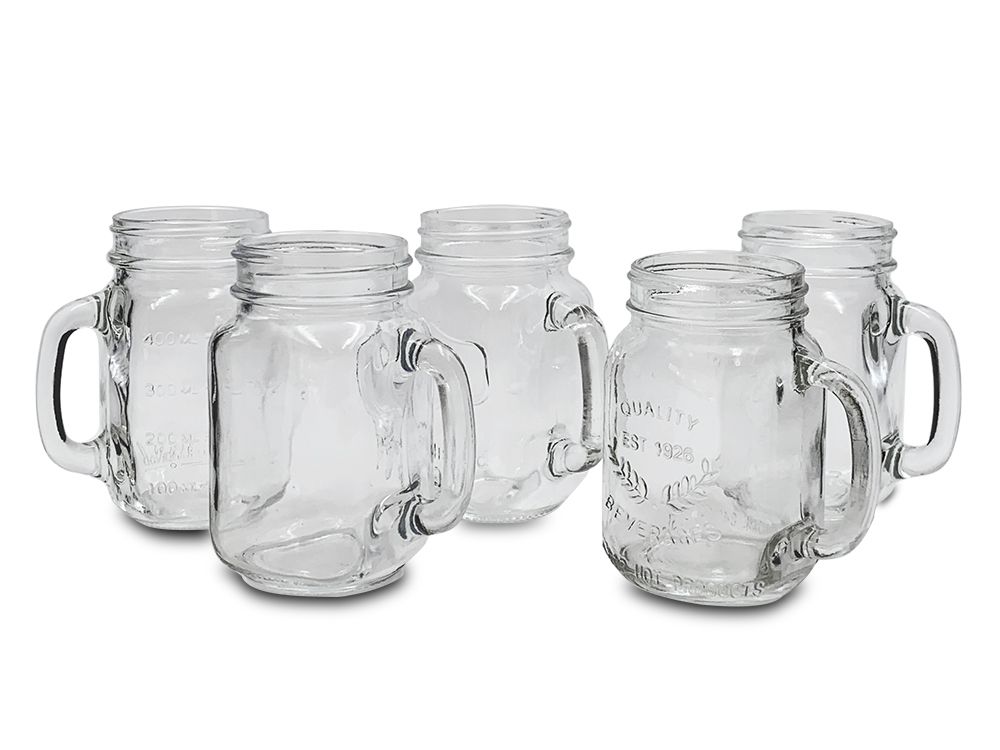 mason jars with handles